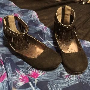 Paris blues sz3 flats with ankle detail for girls